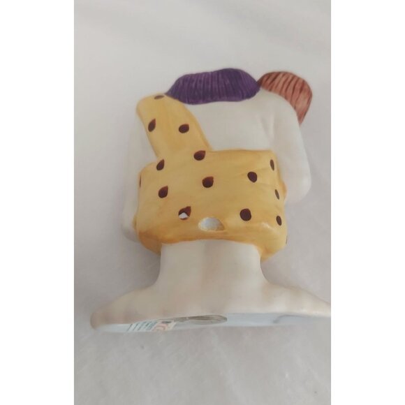 Albert Price Porcelain Caveman and Dinosaur Salt And Pepper Shakers 3.5" Vintage - Picture 3 of 5